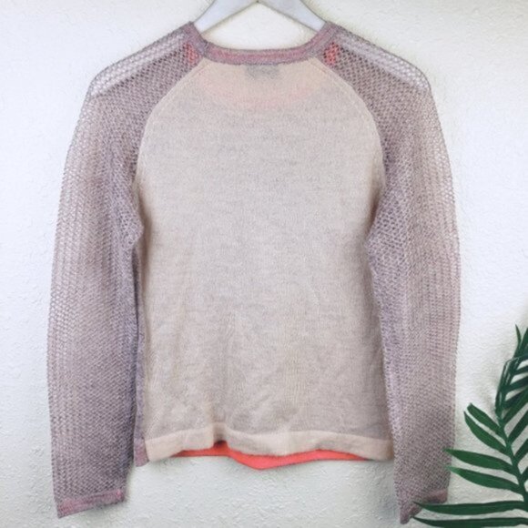 NWOT Ted Baker JAHITZA Metallic Mohair Sweater Pullover size US 6 Mauve - Picture 3 of 15
